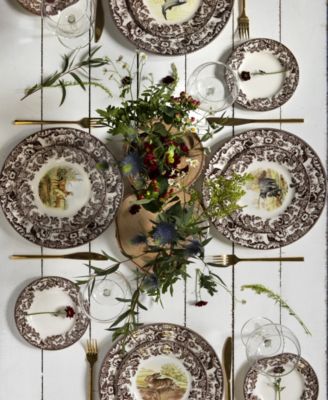 Woodland Dog Square Dish