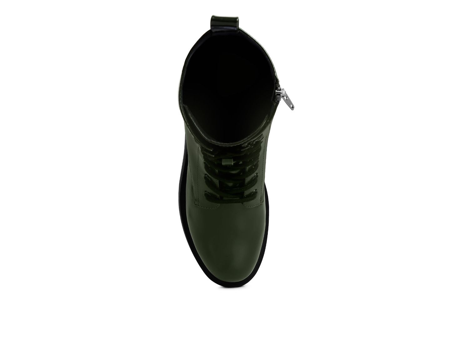 Женские ботинки London Rag Molsh Faux Leather Ankle Biker, цвет: Тёмный зелёный — фото 6