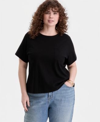 Trendy Plus Size Everyday Pocket T-Shirt