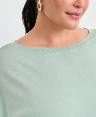Plus Size Dolman-Sleeve Sweater