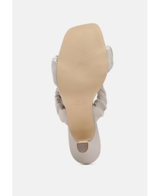 Womens Lady Lynn Gather Around Slip-On Heeled Sandals