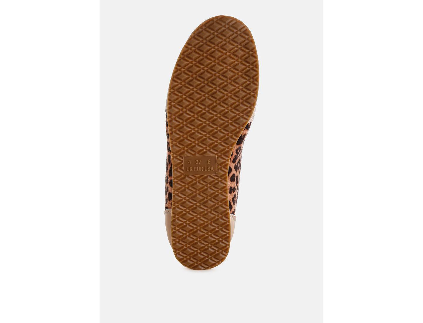 Женские кроссовки Rag & Co Narati Leopard Print Real Leather, цвет: Коричневый — фото 6