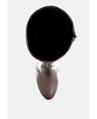 Womens Halara Metallic Pleather Long Boots