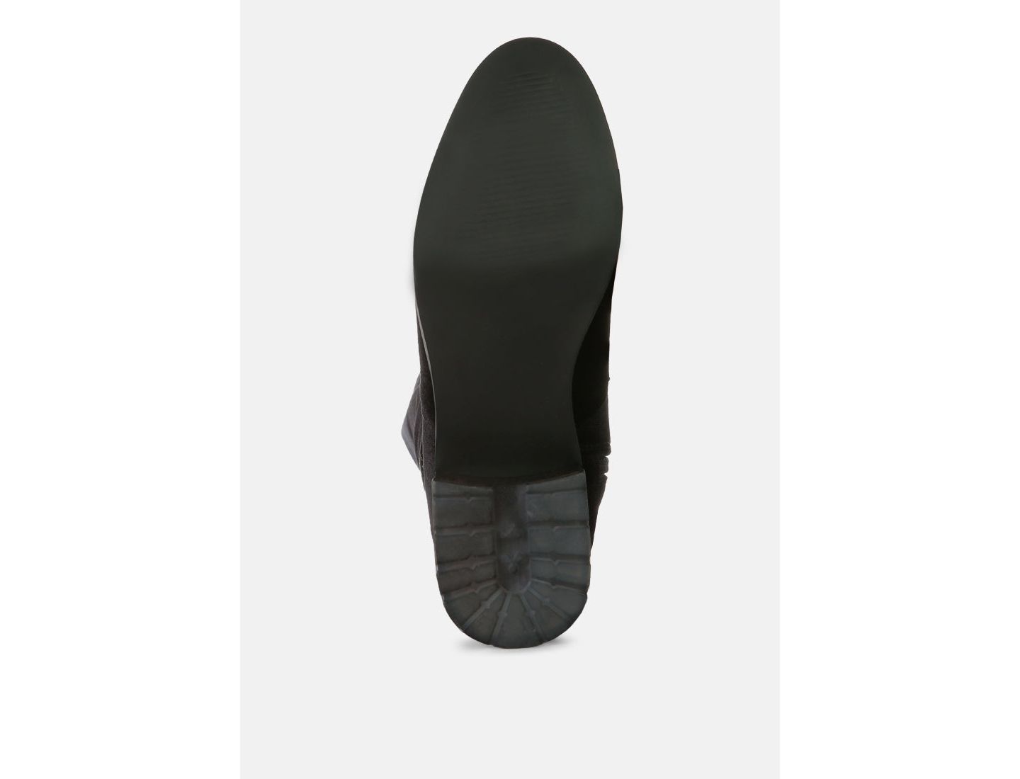 Женские ботинки London Rag Rumple Velvet Over The Knee Clear Heel, цвет: Чёрный — фото 6
