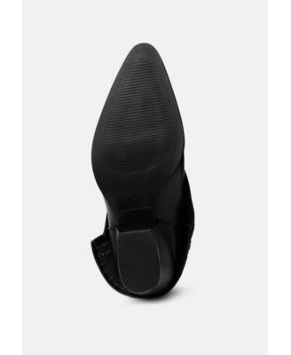 Womens Mariachi Stud Embellished Foldover Boots