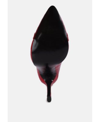 Womens Fanfare Croc Stiletto Pump Heels