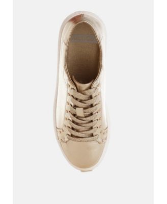 Womens Cincinati Metallic Pleather Chunky Sneakers