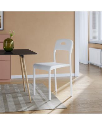 Stackable Plastic Dining Chairs with Metal Legs, Multi-Use Seating for Dining Table Waiting Room Conference Room