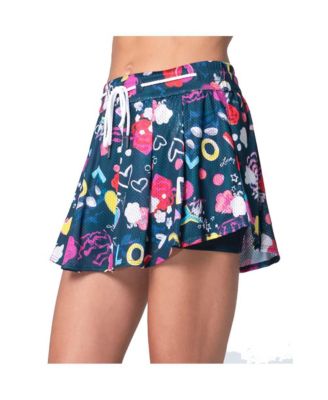 Women's High Waist Love You Active Mini Length Tennis Skirt