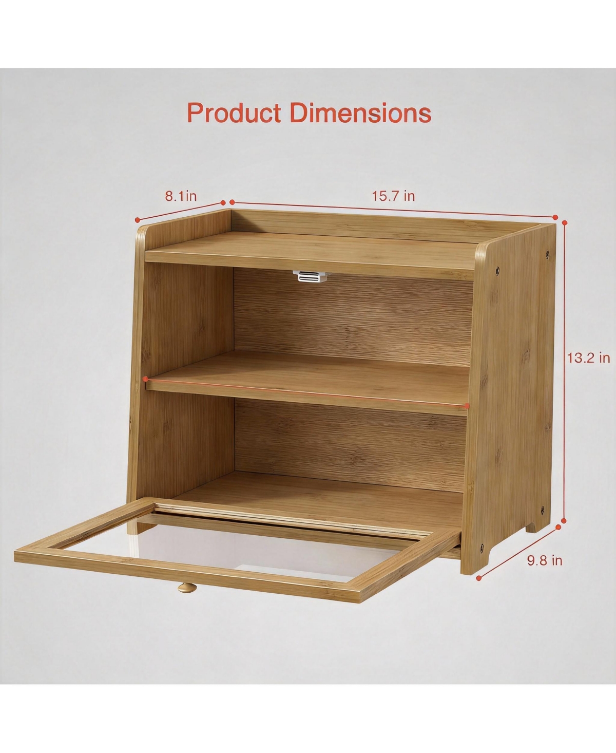 Yigii Bamboo Bread Box: Modern Design, Versatile Storage