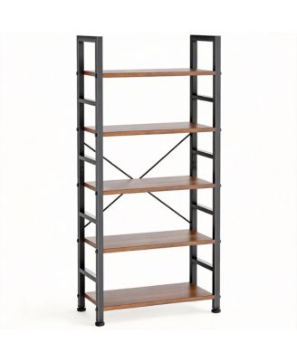 5-Tier Narrow Bookshelf, Modern Design, Space-Saving, Durable, Easy Assembly