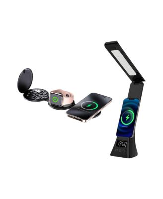 Smart Power & Productivity Bundle: 3-in-1 LED Desk Lamp & 5-in-1 Wireless Charging Station