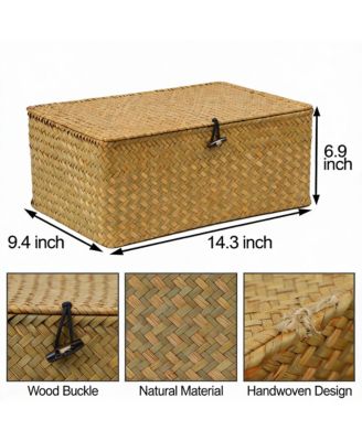 Seagrass Storage Basket with Lid