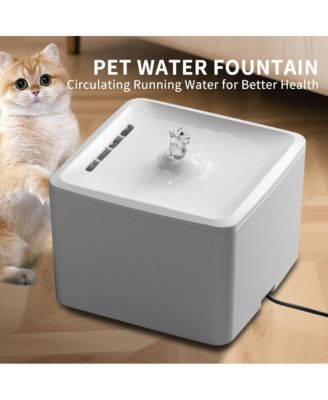 Automatic Pet Waterer with Circulation, Square Fountain Cat Bowls, 3800ml/3.8L for Cats