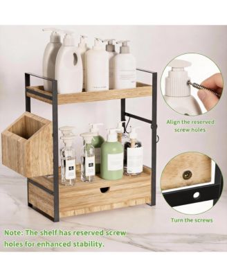 2-Tier Bathroom Organizer with Drawers