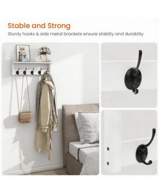 Elegant Wall Hook with Shelf - Stylish Storage for Coats, Hats, Bags - Durable Design