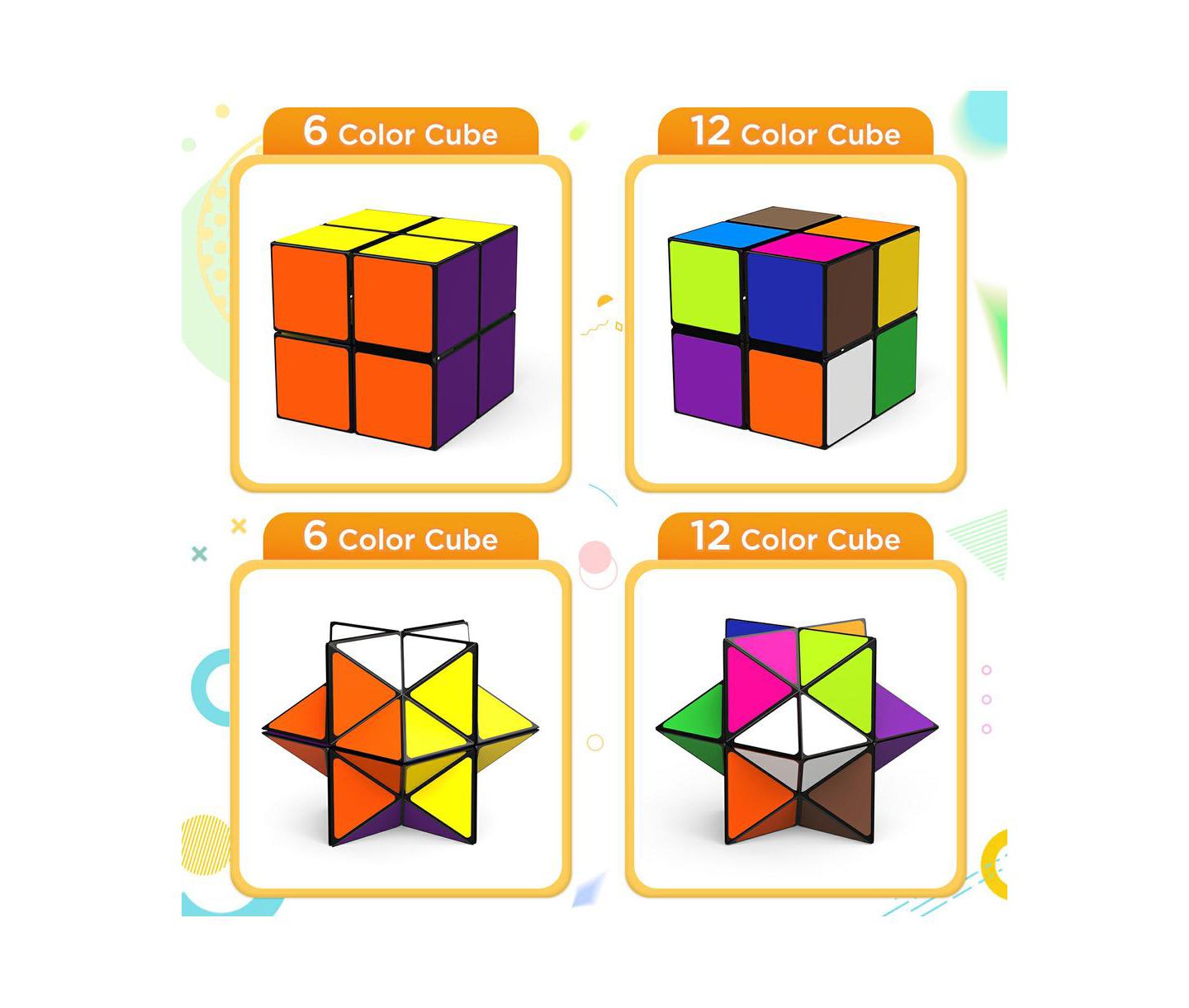 Детский пазл Bruce & Shark Magic Cube 2-in-1 Transformable Fidget Toy Puzzle, Ages 8+, цвет: Зелёный — фото 6