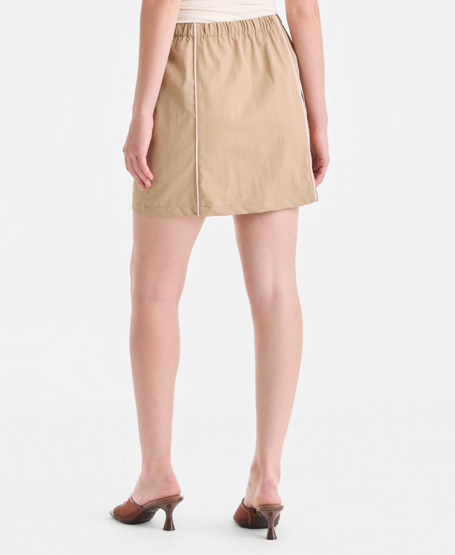 Women's Nylon Track Mini Skirt