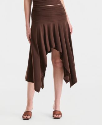 Women's Ruched Asymmetrical Skirt