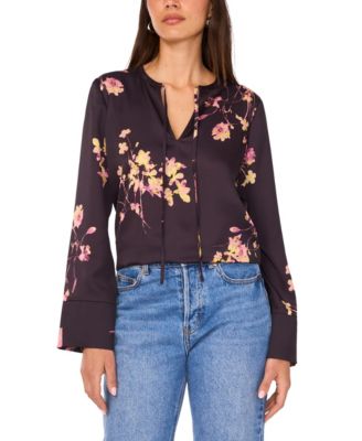 Women's V-Neck Long-Sleeve Top