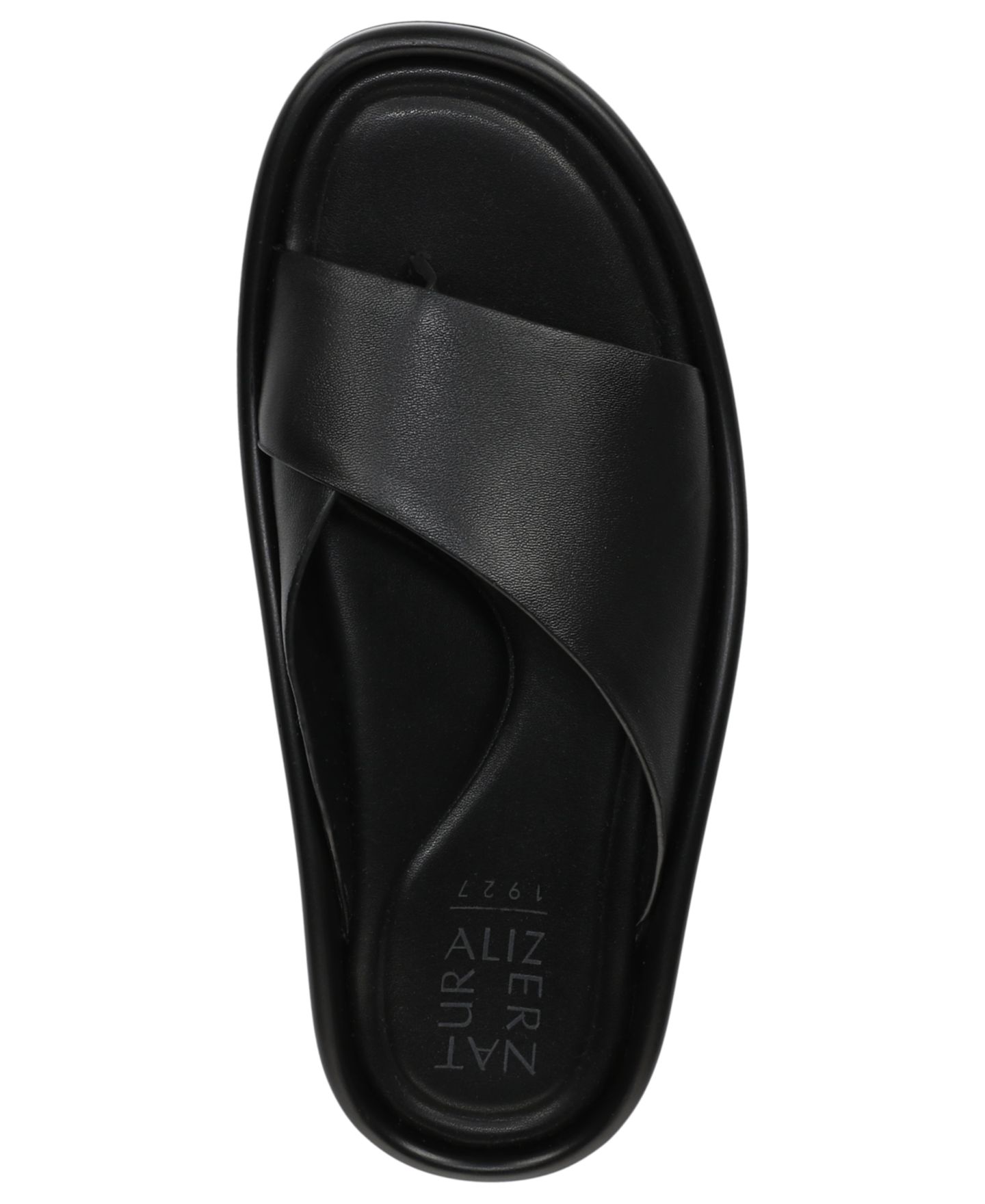 Женские сандалии Naturalizer So-Fly Slide Flat, цвет: Чёрный кожаный — фото 4