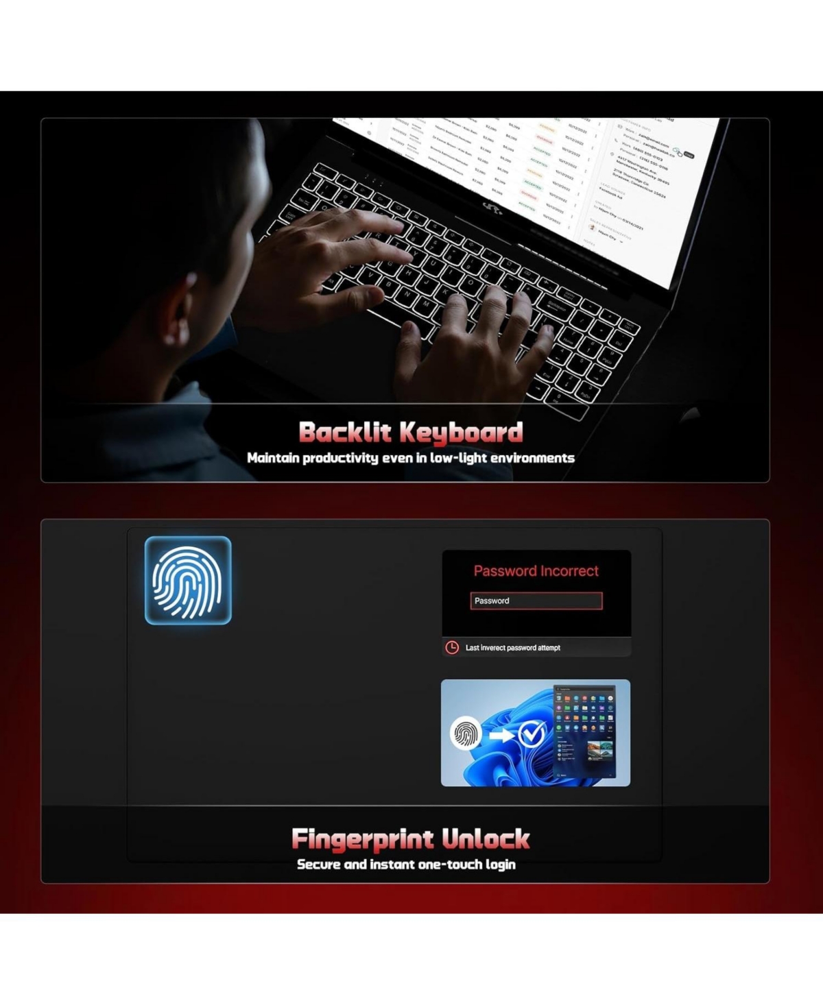 Nimo 15.6" Fhd Ips Student Laptop 8GB Ram 512GB Ssd, 4 Cores 13th Gen Intel N150 3.6GHz Fingerprint Wi-Fi 6