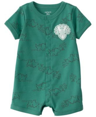 Baby Boys' Dinosaur Print Short-Sleeve Romper