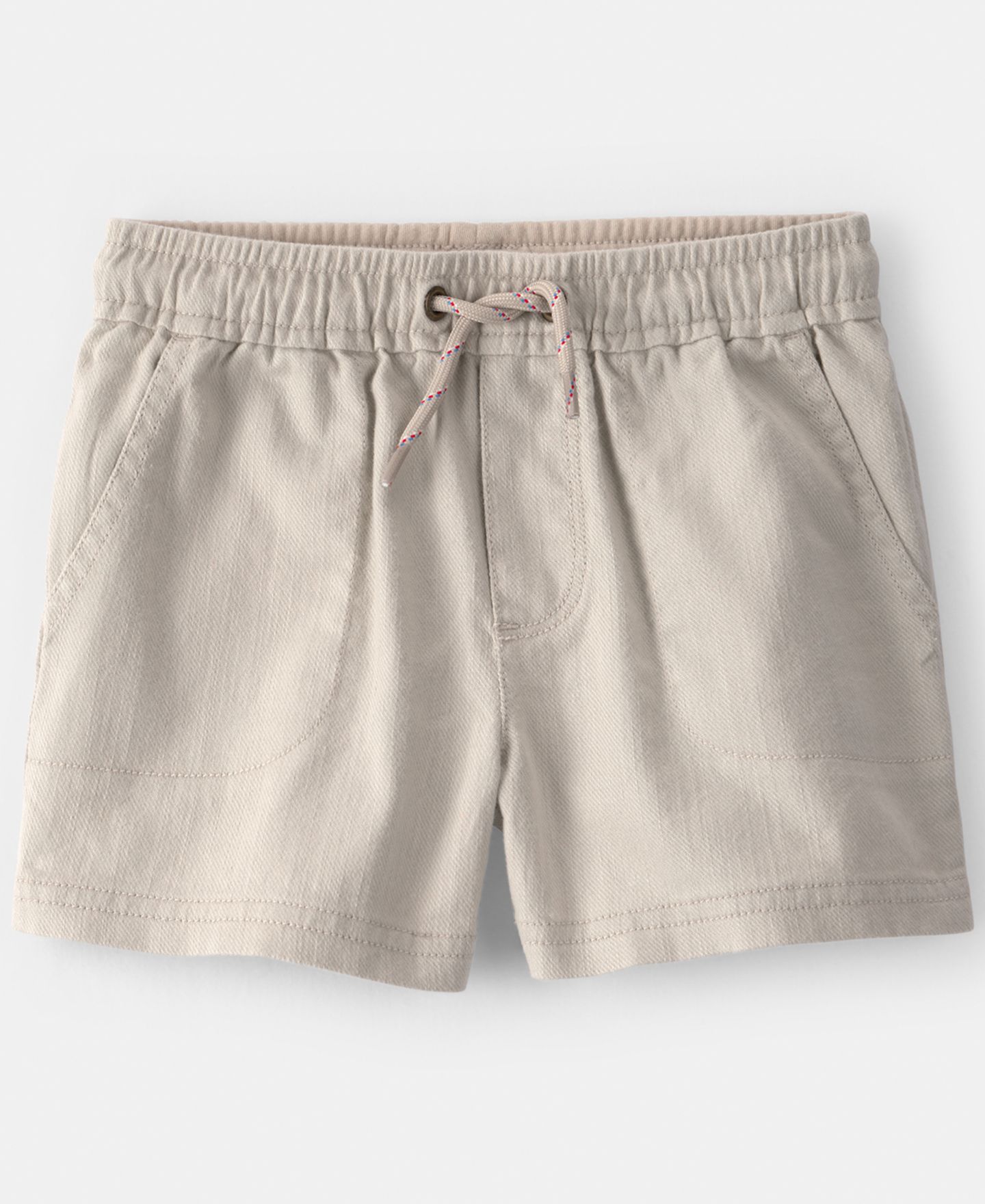 Шорты Carter's Elastic Waistband Twill Shorts для мальчиков-малышей, цвет: Бежевый — фото 1
