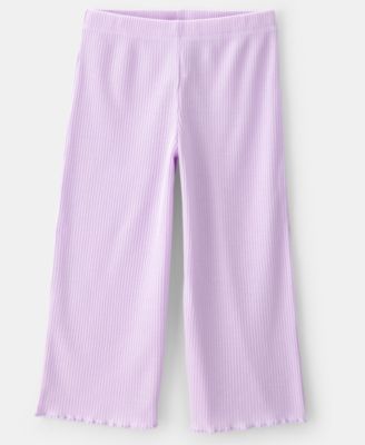 Girls' Toddler 2T-5T Moon Rib Loose-Fit Top and Pants, 2-Piece Pajama Set