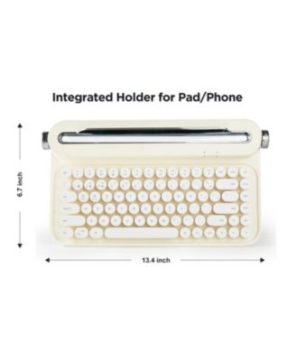 ACTTO B305 Wireless Keyboard, Retro Bluetooth Aesthetic Typewriter Style Keyboard with Integrated Stand
