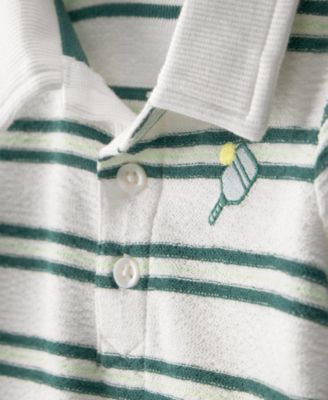 Baby Boys' Pickleball Stripe Short-Sleeve Romper
