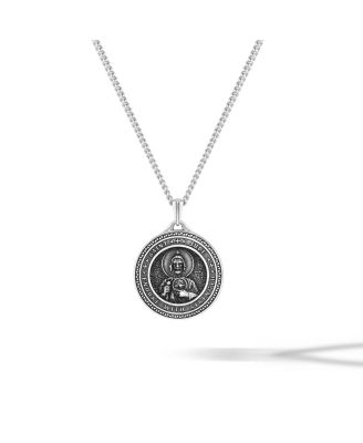 Men's St. Jude Pendant – 21" Silver Chain