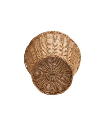 Wicker Waste Basket, Willow Weave Painted Includes Plastic Liner