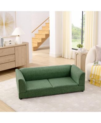 Oversized Pet Sofa for Medium/Large Dogs, Olive Green, 56.5"26"17" - Backrest, Armrests, Soft Cushion