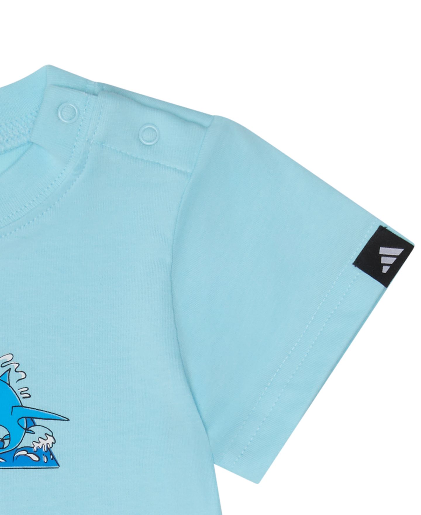 Комбинезон adidas Short-Sleeve Graphic Shortie Romper для мальчиков-малышей, цвет: Светлый синий — фото 5