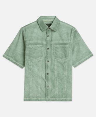 Men's Washed Cotton Short-Sleeve Shirt