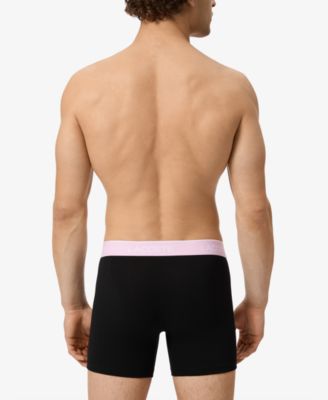 Men's 3-Pack Cotton Stretch Color Waistband Boxer Briefs