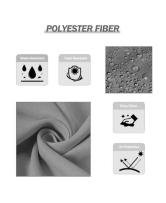 Outdoor Chair Cushions, Fade-Resistant Polyester with Removable Cover and Ties, Set of 2, 25"x25"x2.5"