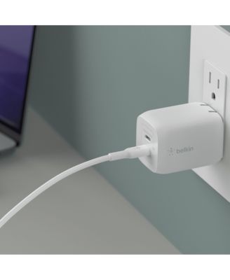 BoostCharge Pro Dual USB-C GaN Wall Charger with PPS 65W and USB-C to USB-C Cable