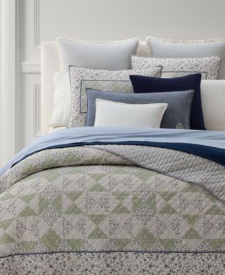 Ralph Lauren フィッティッドシーツ セミダブル コットン 花柄 Lauren Ralph Lauren Lidia Floral Quilt, Full/Queen - Macy's
