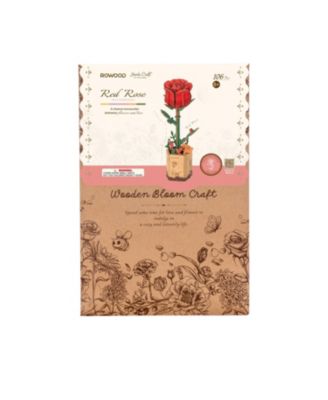 DIY 3D Wood Puzzle Red Rose 106pcs