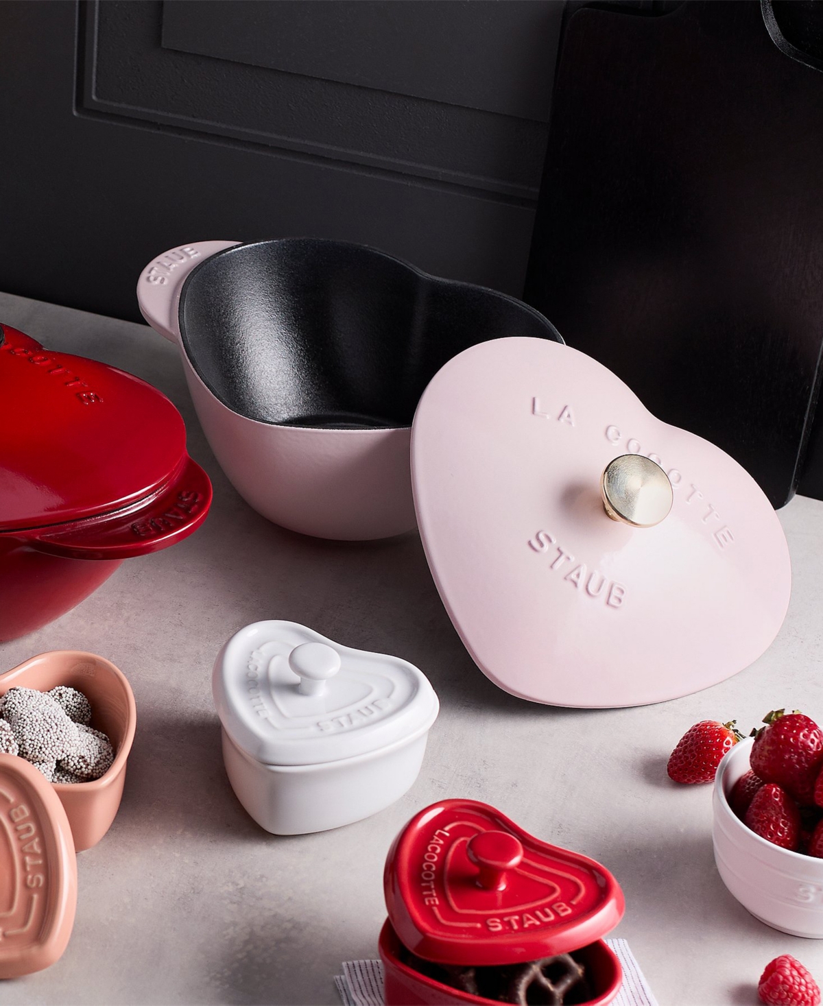 Staub Cast Iron 1.75 Qt. Heart Cocotte