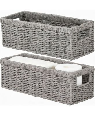 Handmade Paper Rope Baskets with Handles