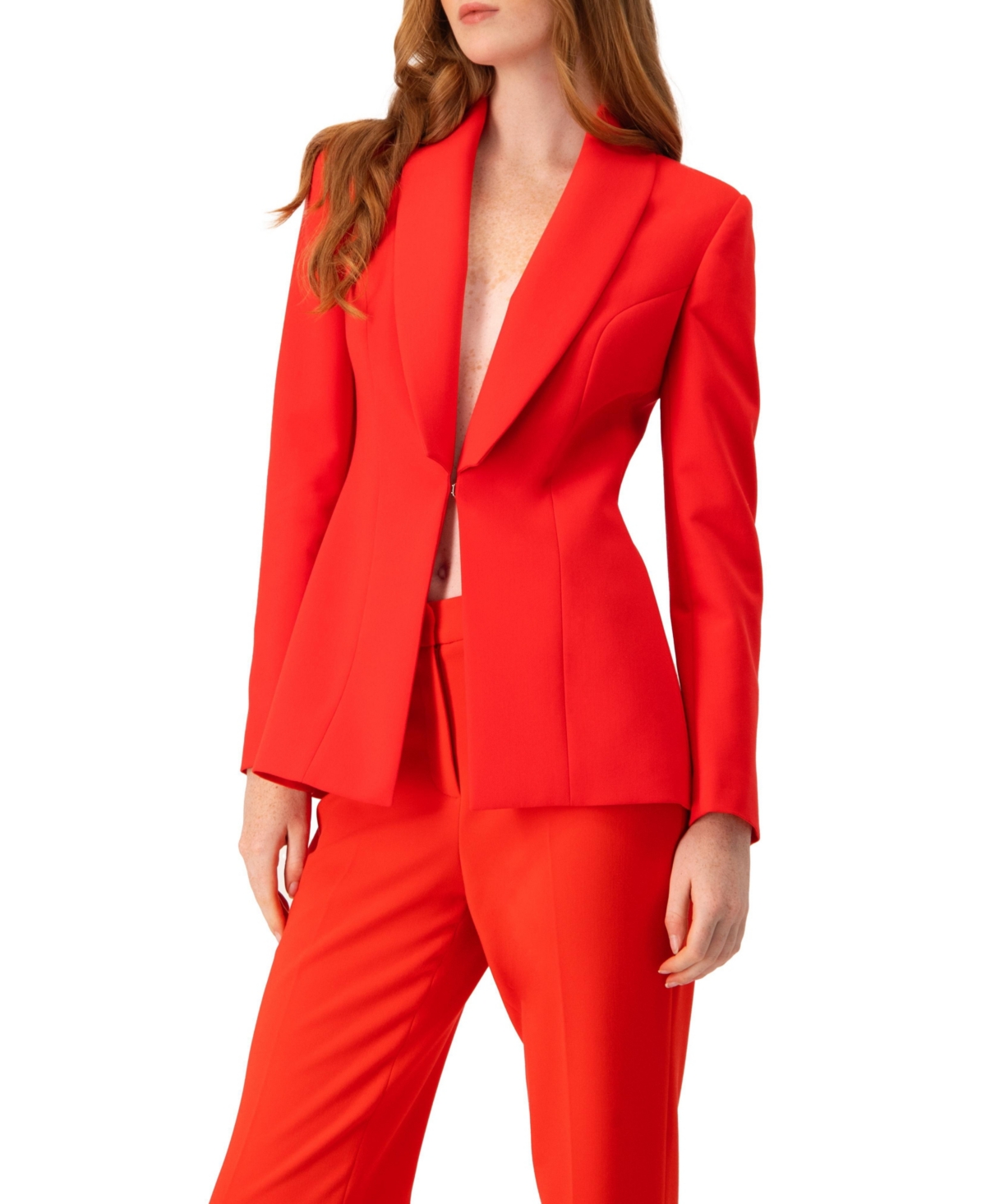 Ivonne Women's Blazer with Shawl Lapel