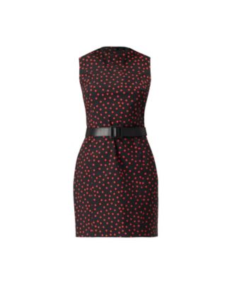 Women's Sleeveless Polka Dot Shift Dress