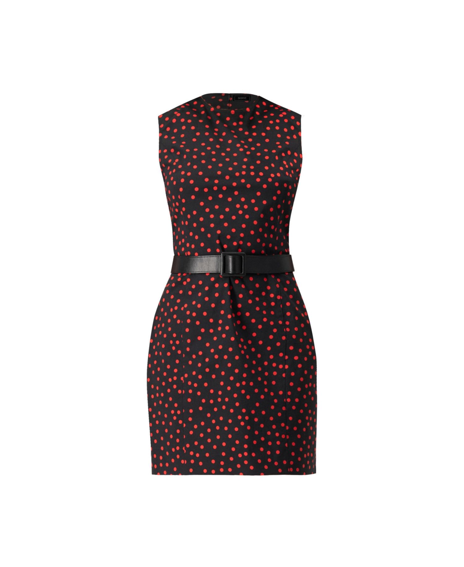 Women's Sleeveless Polka Dot Shift Dress