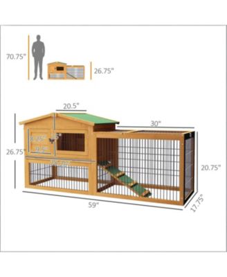 Secure Outdoor Cat Hutch - Ventilated Wooden Shelter with Wheels