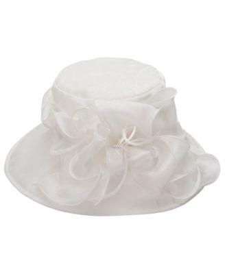 Lace Organza Wide Brim Hat