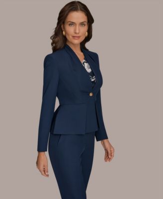 Women's One-Button Peplum Jacket