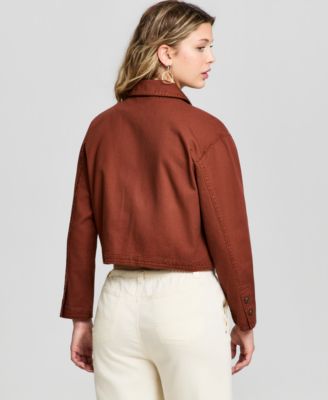 Women's Whipstitched Cropped Jacket, Macy's Exclusive